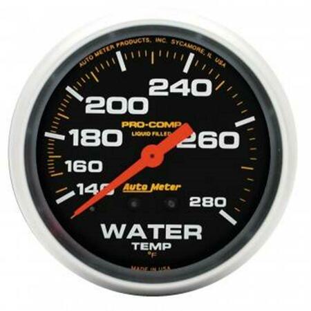 TOOL 5431 Pro-Comp Liquid Filled Water Temperature Gauge - 2.62 in. - 140-280 deg TO3624248